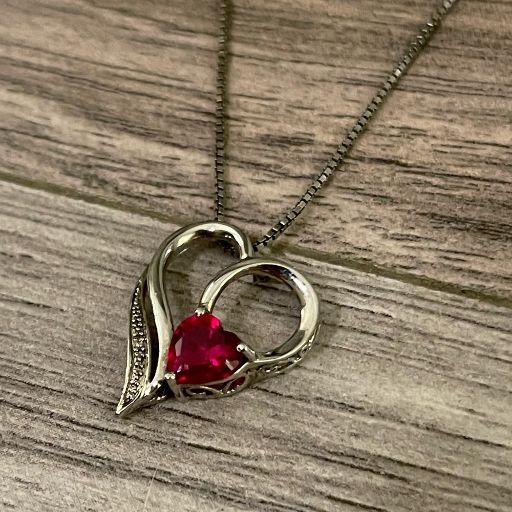 Kay Jewelers Ruby Heart Necklace